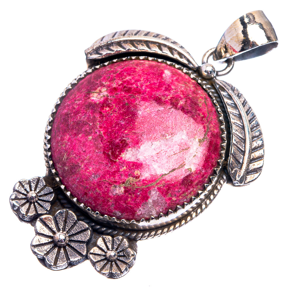 Thulite Pendant 1 3/4" (925 Sterling Silver) P39016