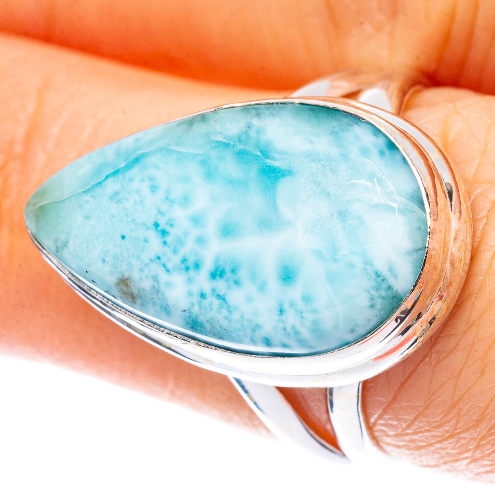 Larimar Ring Size 7.25 (925 Sterling Silver) R2284