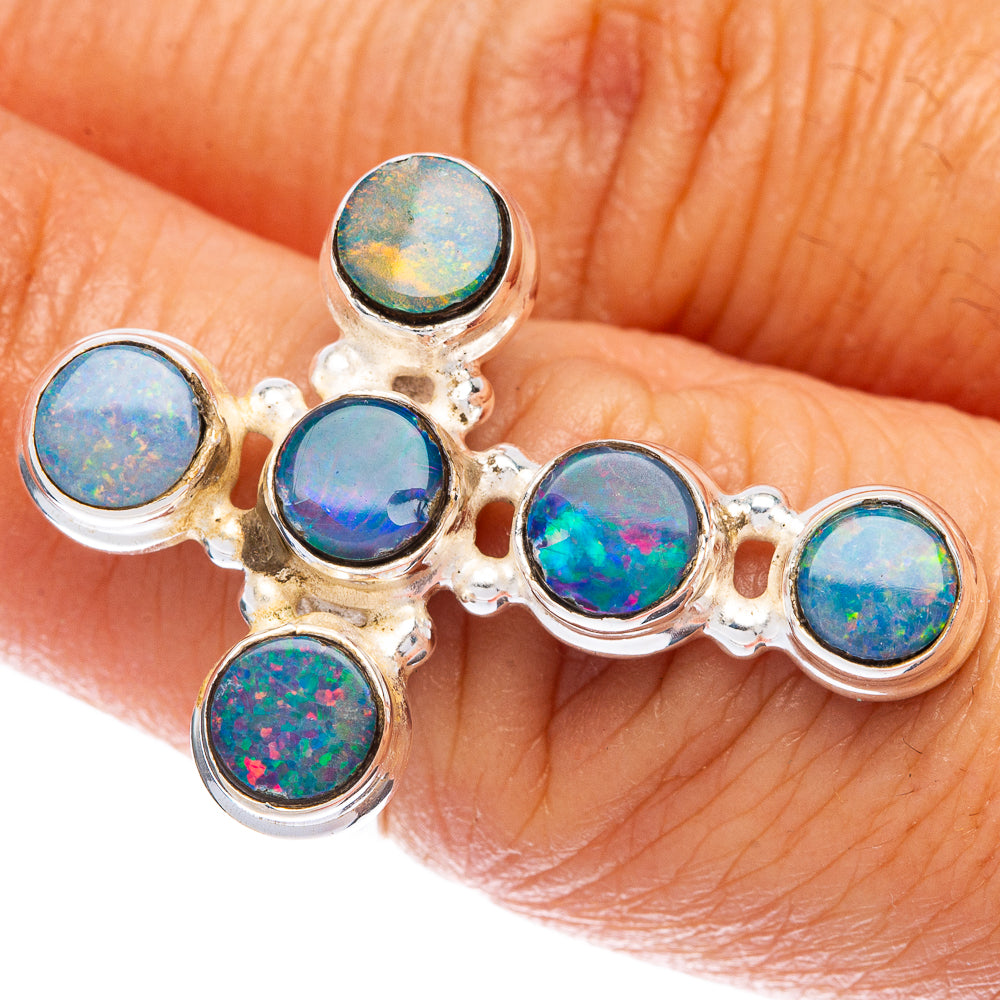Doublet Opal Cross Ring Size 5.75 (925 Sterling Silver) R146579