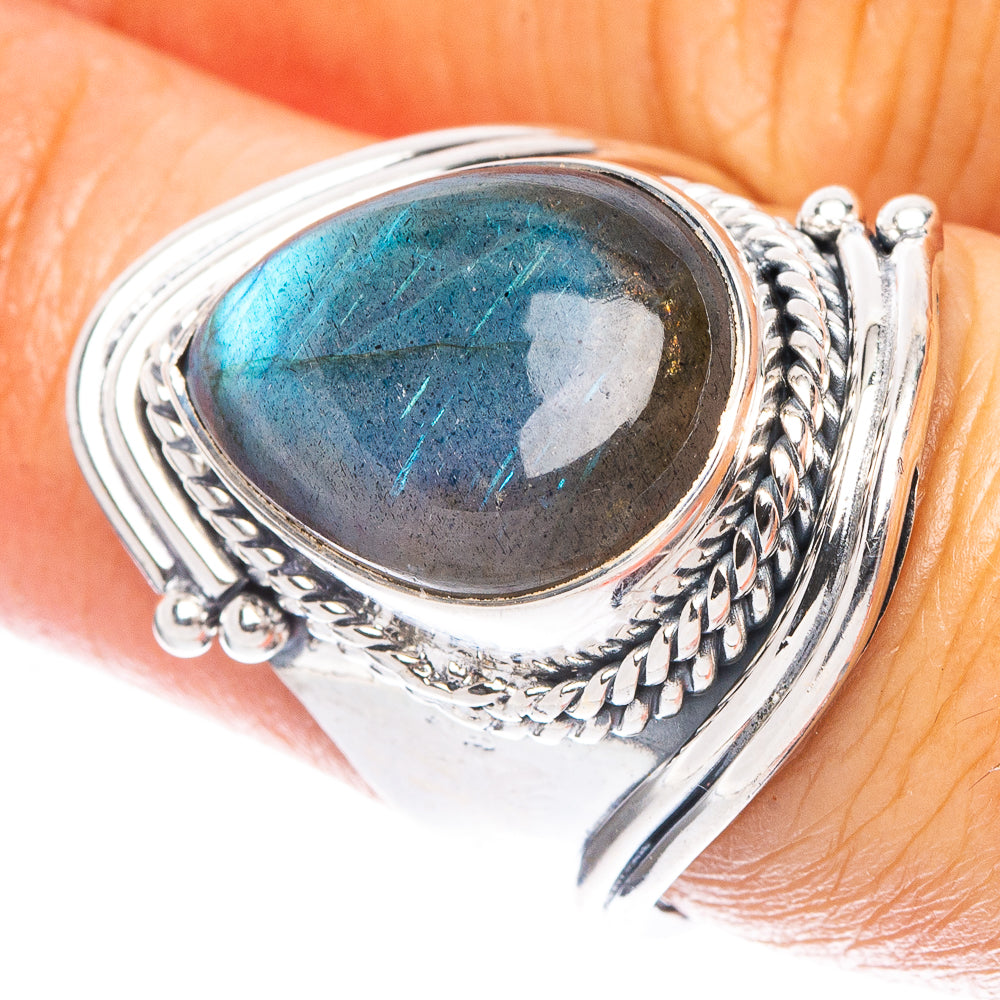 Labradorite Ring Size 7 (925 Sterling Silver) R7019
