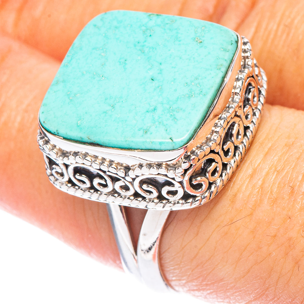 Rare Kingman Turquoise Ring Size 7.5 (925 Sterling Silver) R7488