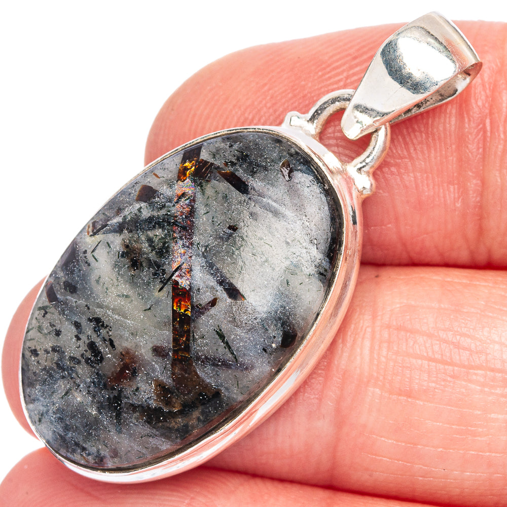 Astrophyllite Pendant 1 1/2" (925 Sterling Silver) P40258