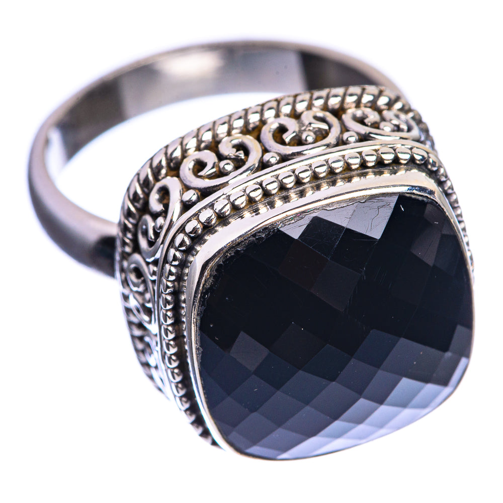 Black Onyx 925 Sterling Silver Ring Size 7.5