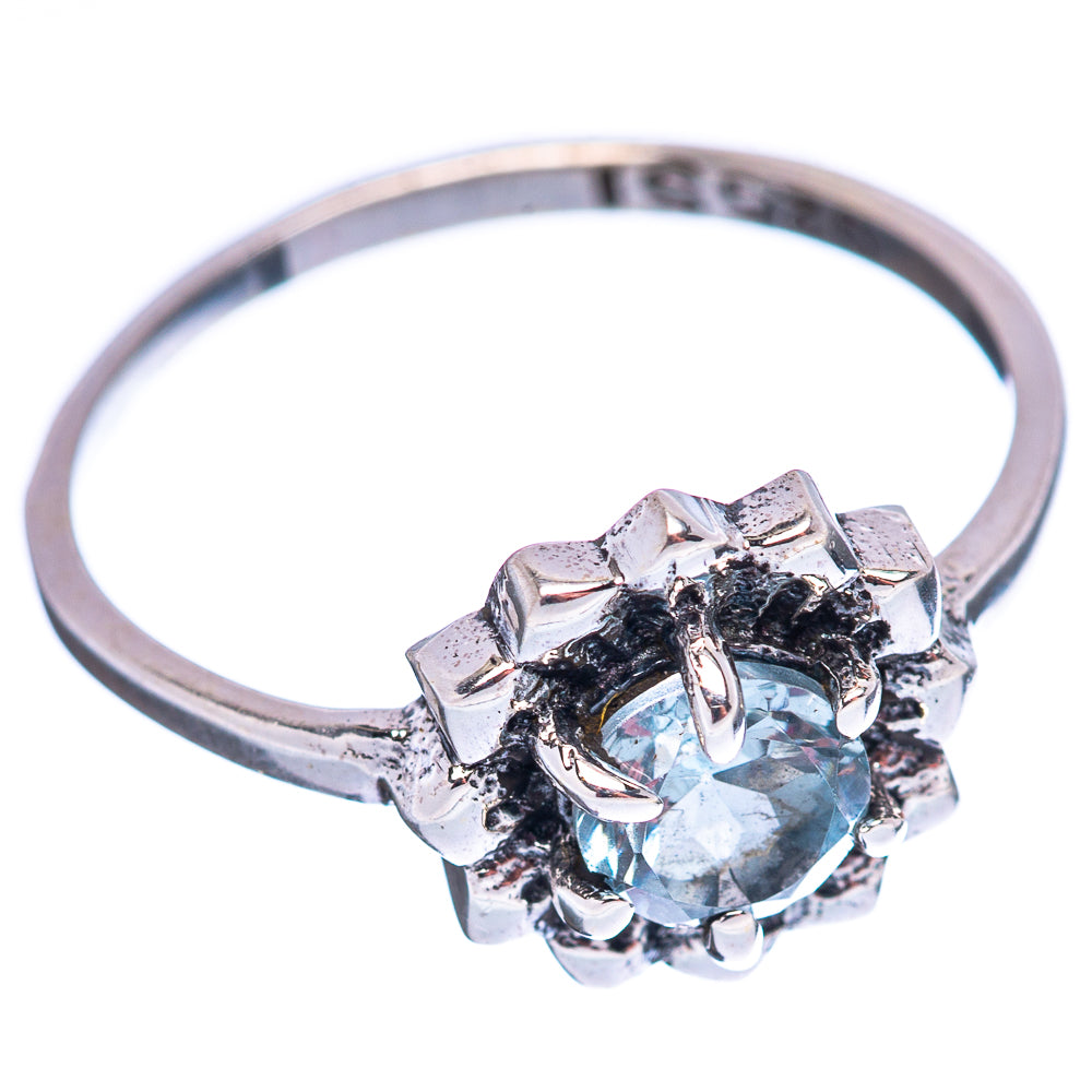 Dainty Blue Topaz Ring Size 6 (.925 Sterling Silver)