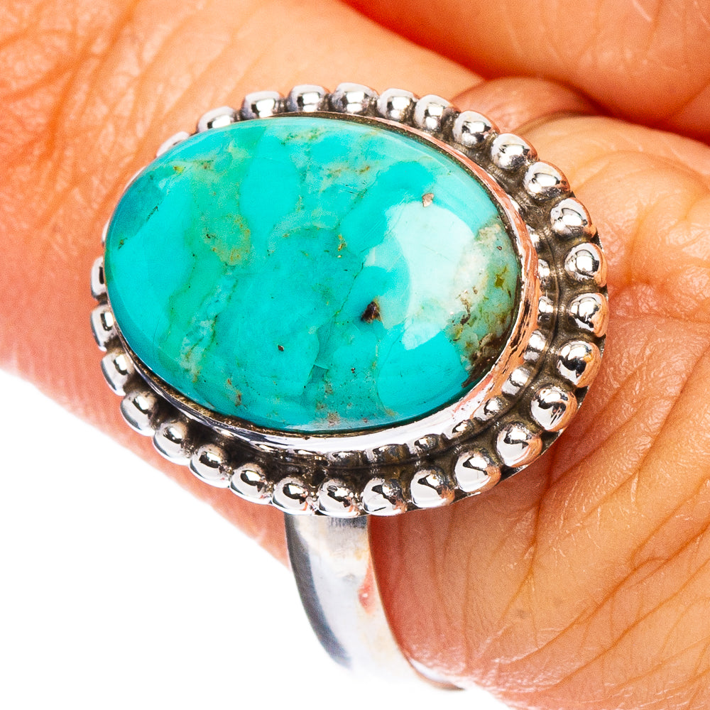 Mohave Turquoise Ring Size 7.25 (925 Sterling Silver) R7973