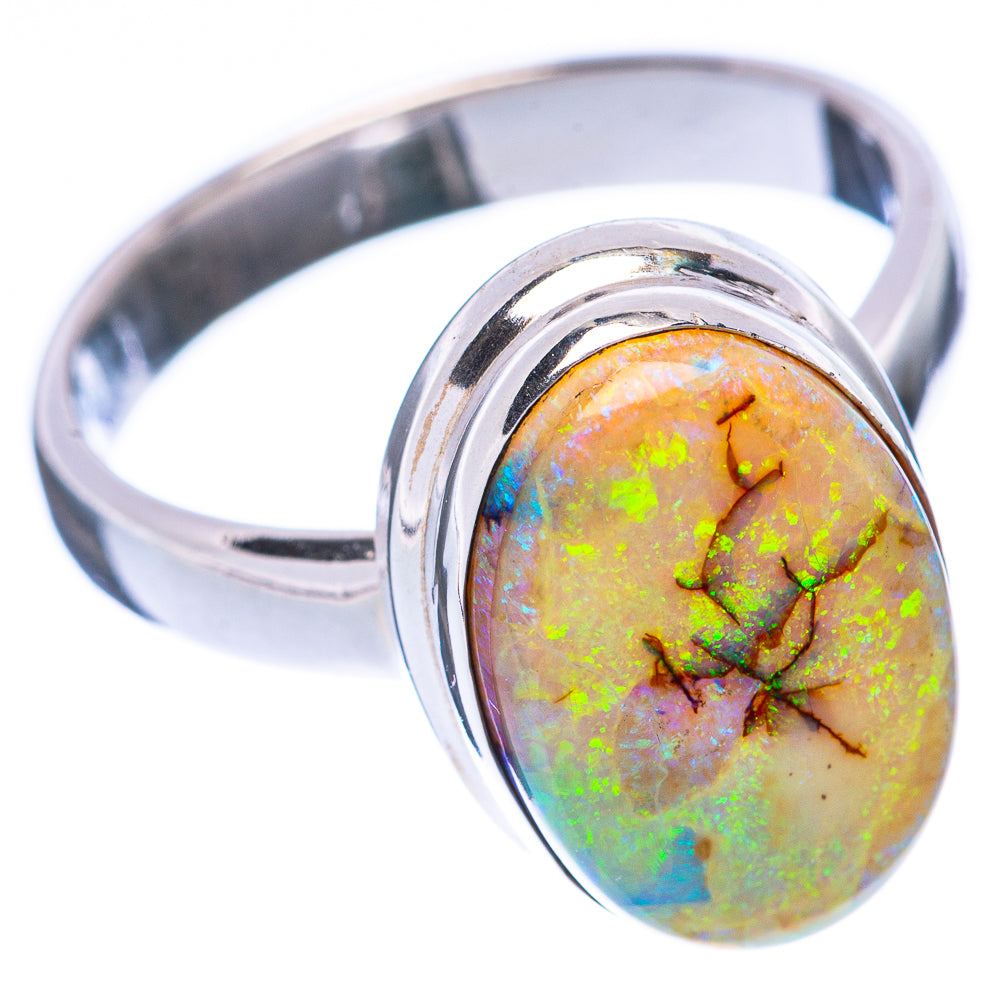 Rare Sterling Opal Ring Size 7.25 (925 Sterling Silver) R2194