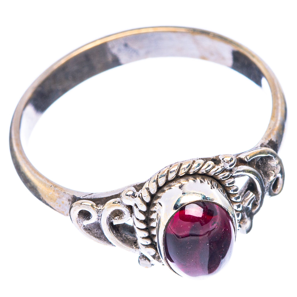 Garnet Dainty Ring Size 7 (925 Sterling Silver) R5831