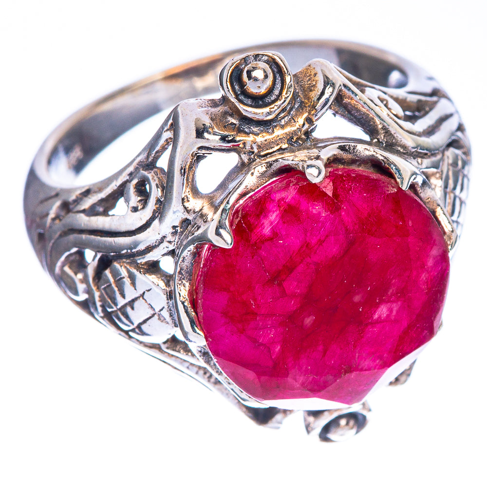 Glass Filled Ruby Ring Size 6.75 (925 Sterling Silver) R147226