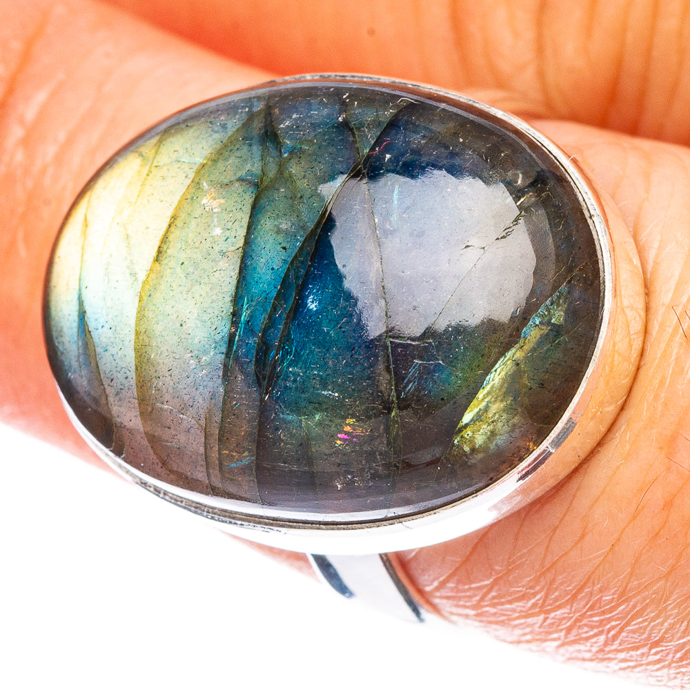 Labradorite Ring Size 7.75 (925 Sterling Silver) R4695