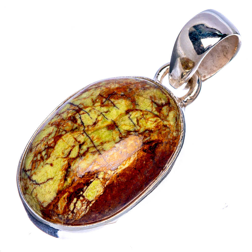 Gaspeite Pendant 1 1/4" (925 Sterling Silver) P40718