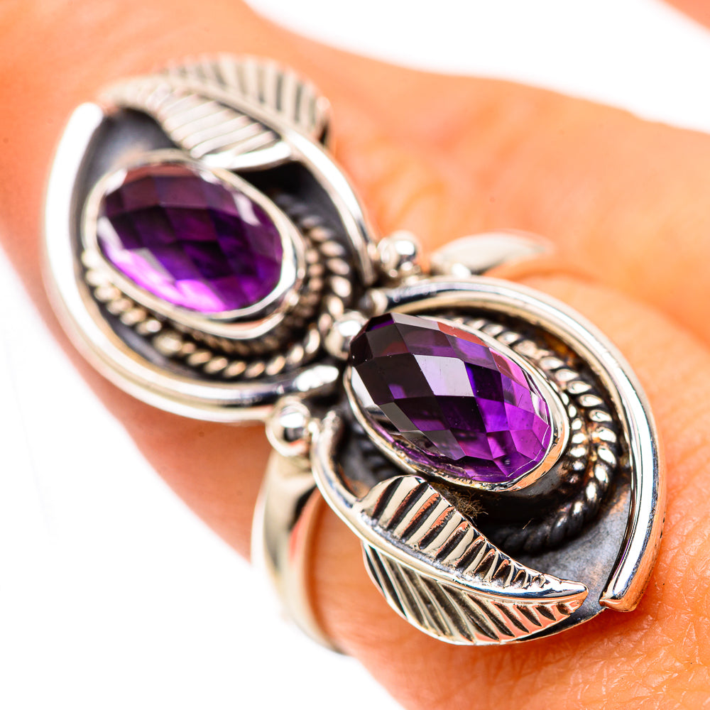 Large Amethyst Ring Size 7.5 (925 Sterling Silver) RING139317