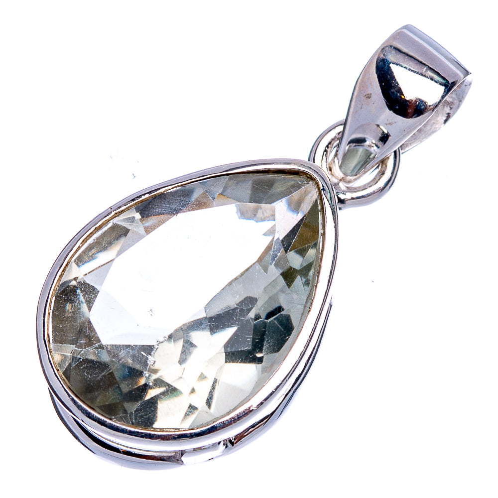 Green Amethyst Pendant 1 1/8" (925 Sterling Silver) P40315