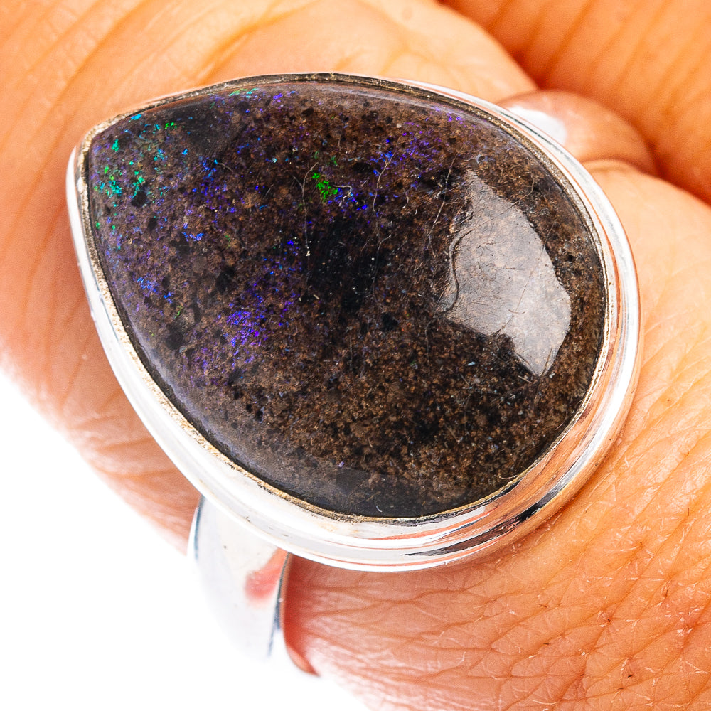 Rare Andamooka Matrix Opal Ring Size 9 (.925 Sterling Silver)
