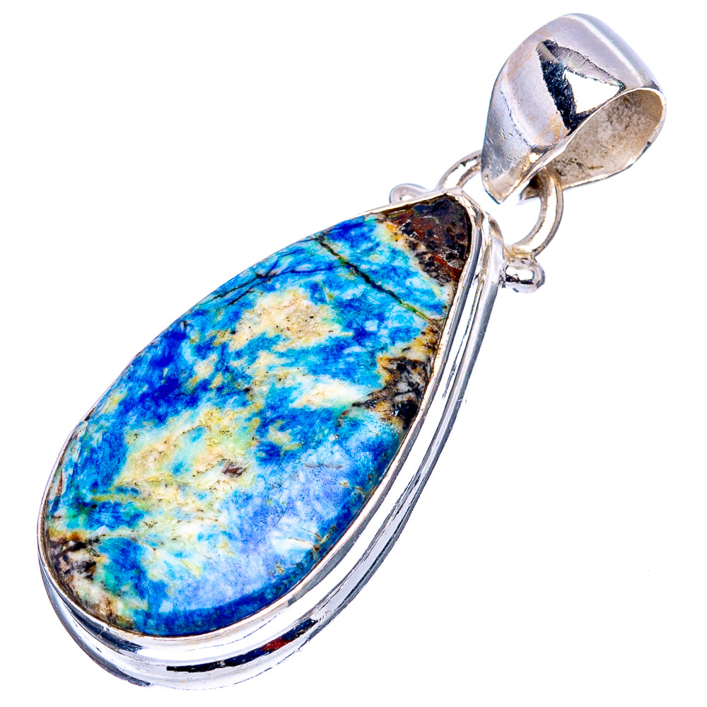 Azurite Pendant 1 3/8" (.925 Sterling Silver)
