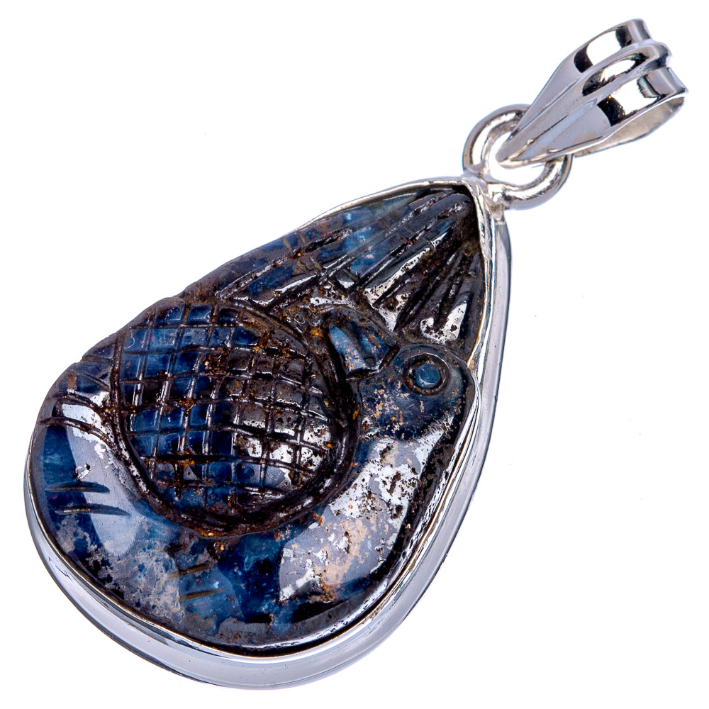 Rare Boulder Opal Bird Pendant 1 5/8" (925 Sterling Silver) P40440