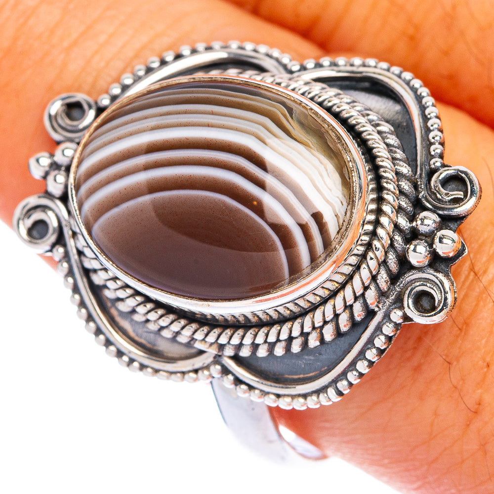 Botswana Agate Ring Size 10.75 (925 Sterling Silver) R144452