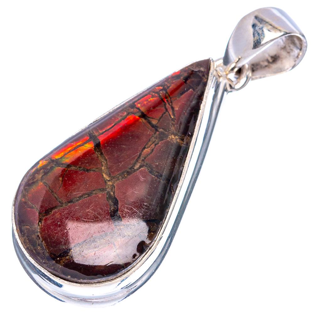 Rare Ammolite Pendant 1 1/2" (925 Sterling Silver) P43461