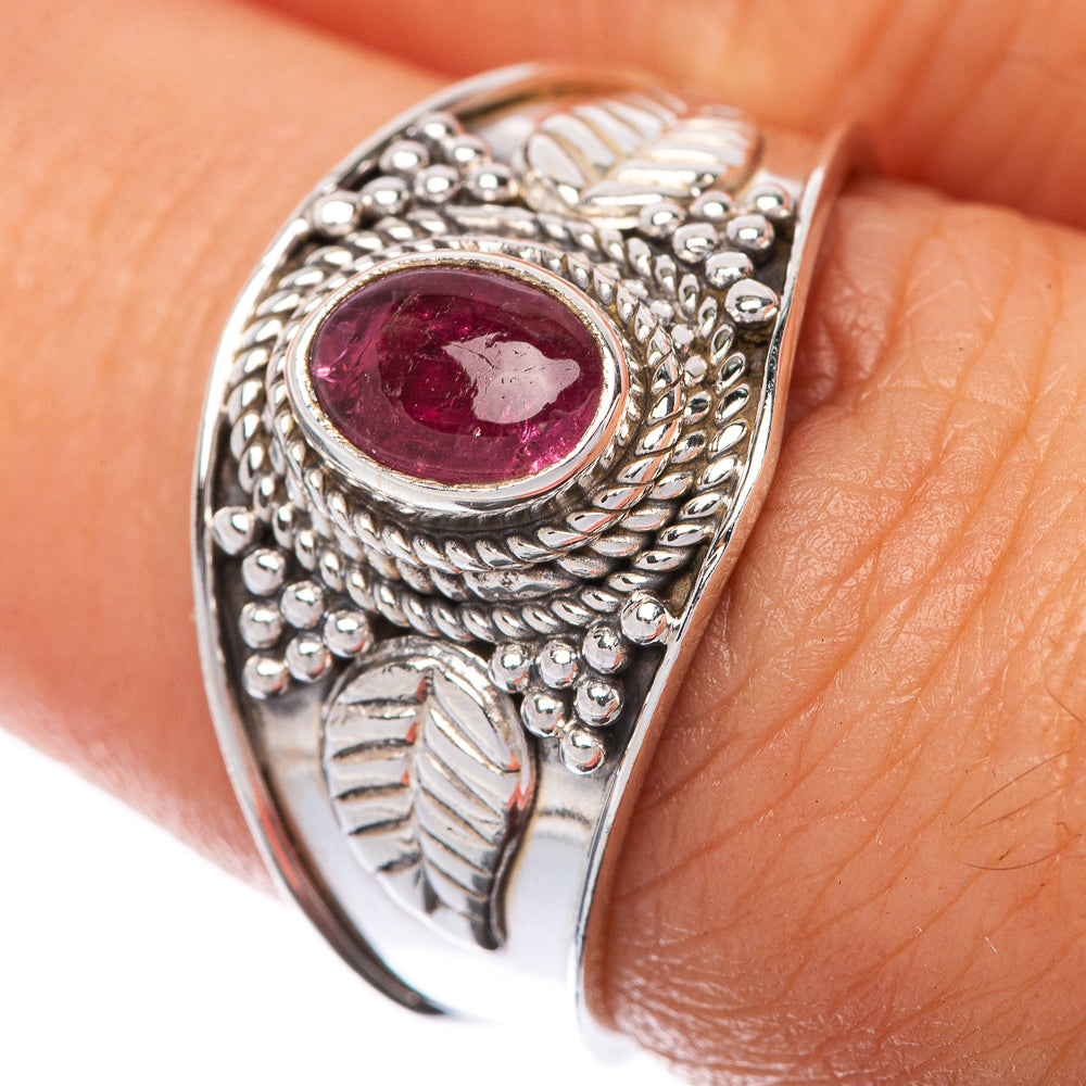 Pink Tourmaline Dainty Ring Size 7.25 (925 Sterling Silver) R145218