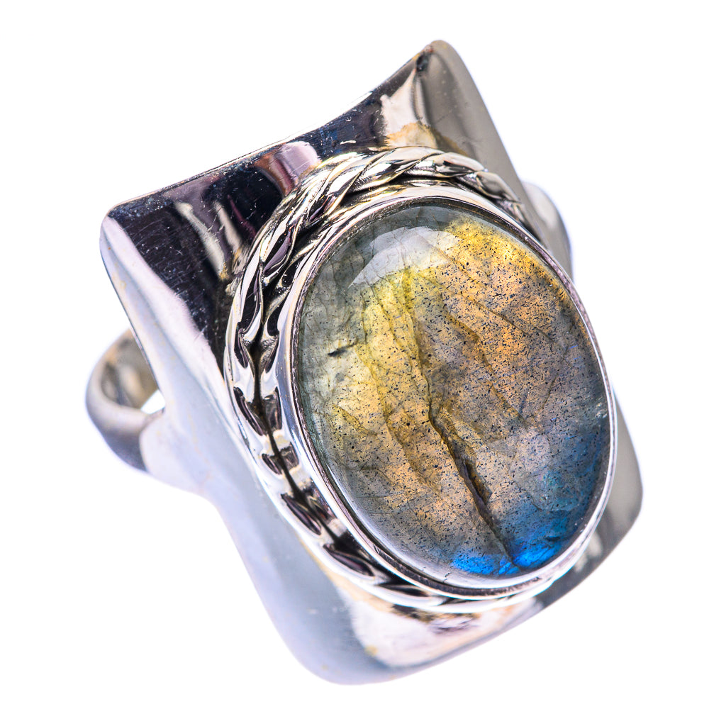Labradorite Ring Size 9 (925 Sterling Silver) R140535