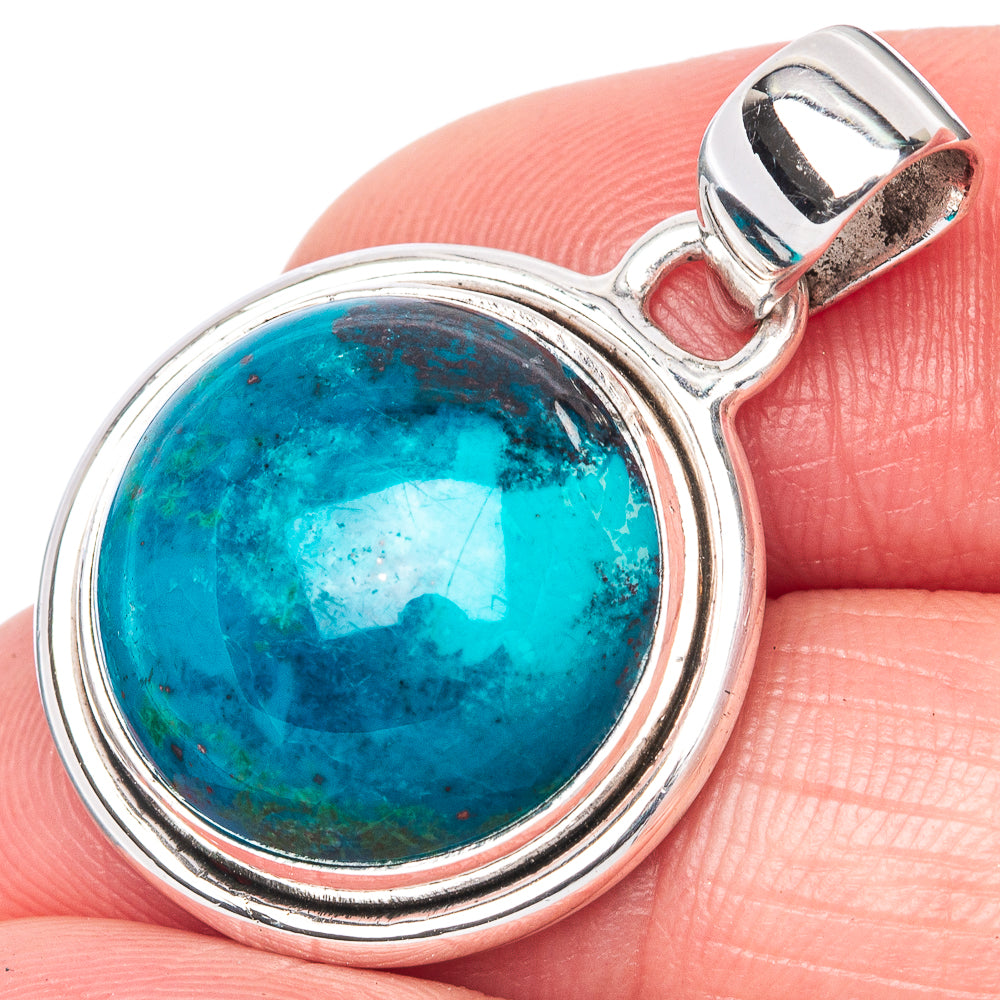 Rare Apatite Pendant 1 1/4" (925 Sterling Silver) P40943