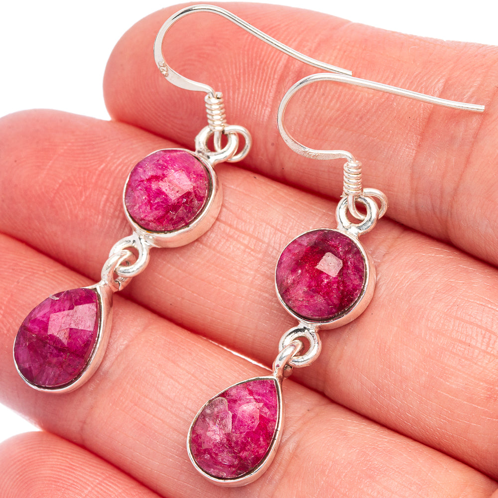 Fuchsite Earrings 1 5/8" (925 Sterling Silver) E433429