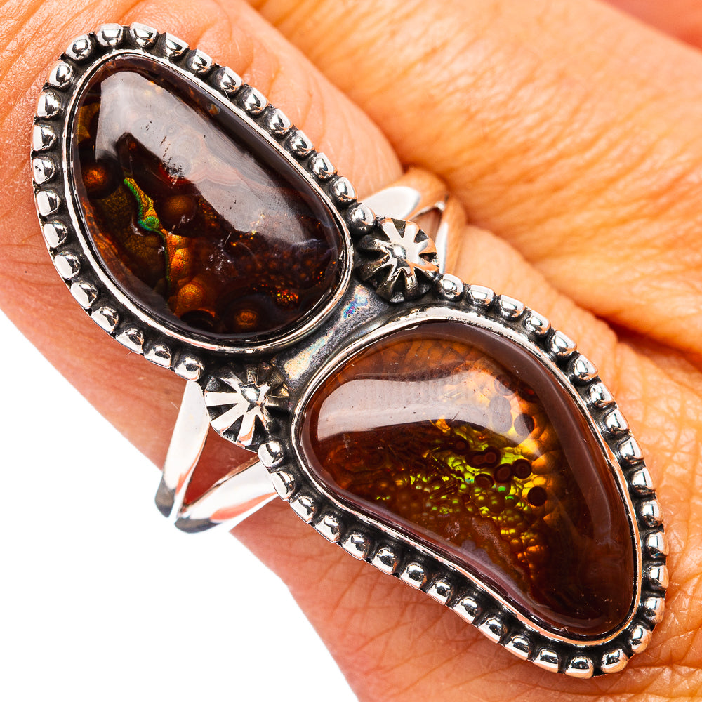 Premium Mexican Fire Agate Ring Size 9.5 (.925 Sterling Silver)