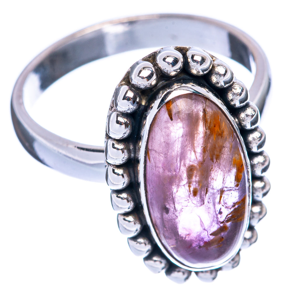 Rare Cacoxenite Amethyst Ring Size 8.25 (925 Sterling Silver) R145558