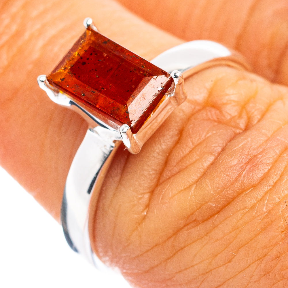 Orange Kyanite Ring Size 7 (.925 Sterling Silver)