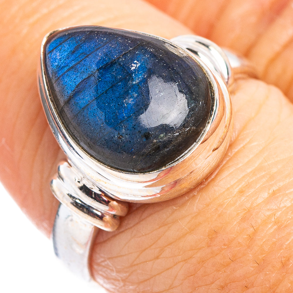 Labradorite Ring Size 7.75 (.925 Sterling Silver)