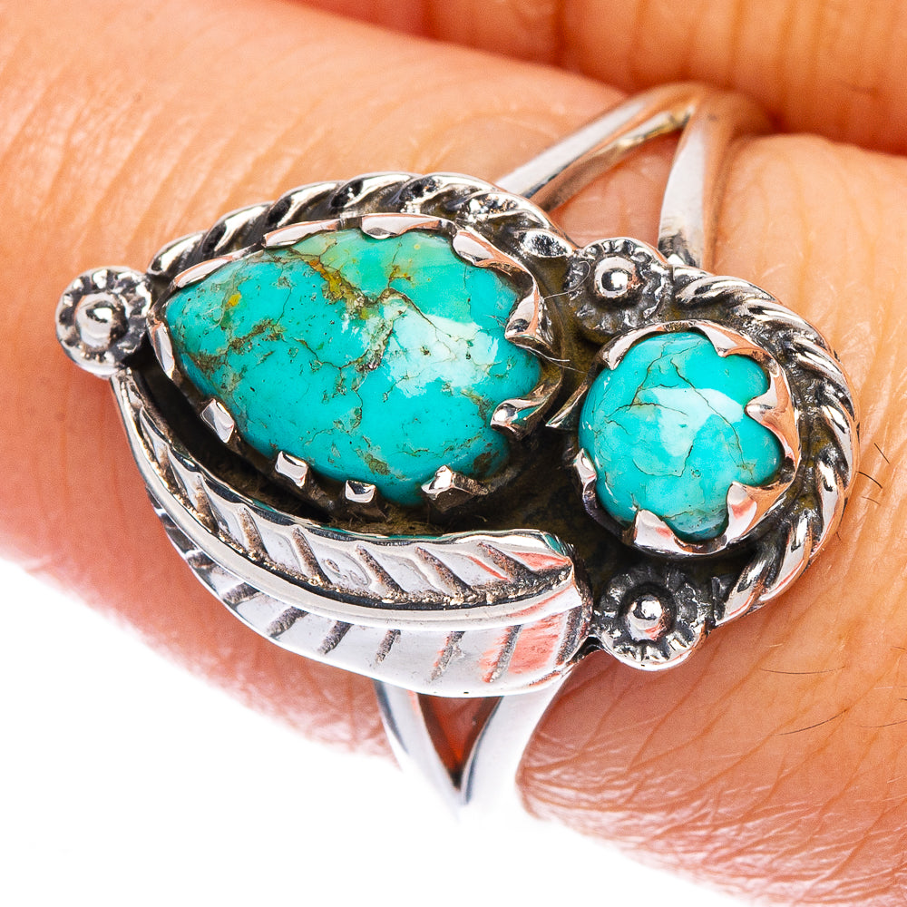 Rare Kingman Turquoise Ring Size 8 (925 Sterling Silver) R147151