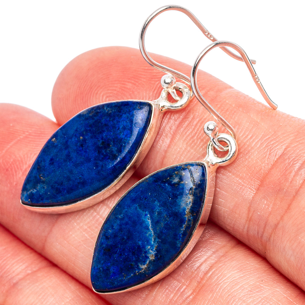 Lapis Lazuli Earrings 1 3/8" (925 Sterling Silver) E1709