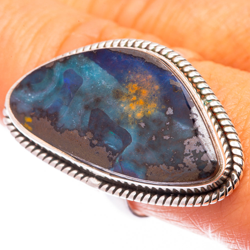Large Boulder Opal Ring Size 9 (925 Sterling Silver) R141048