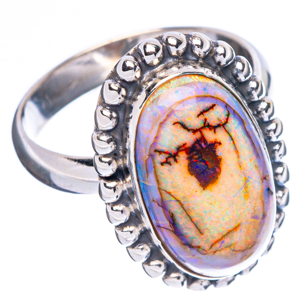 Rare Sterling Opal Ring Size 7.25 (925 Sterling Silver) R4660