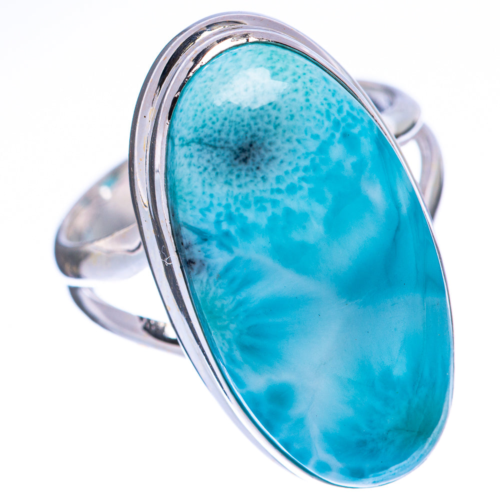 Larimar Ring Size 7.25 (925 Sterling Silver) R2202