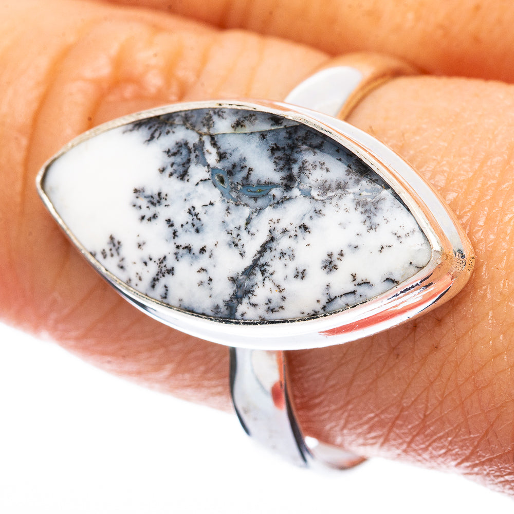 Dendritic Opal Ring Size 10 (925 Sterling Silver) R3276