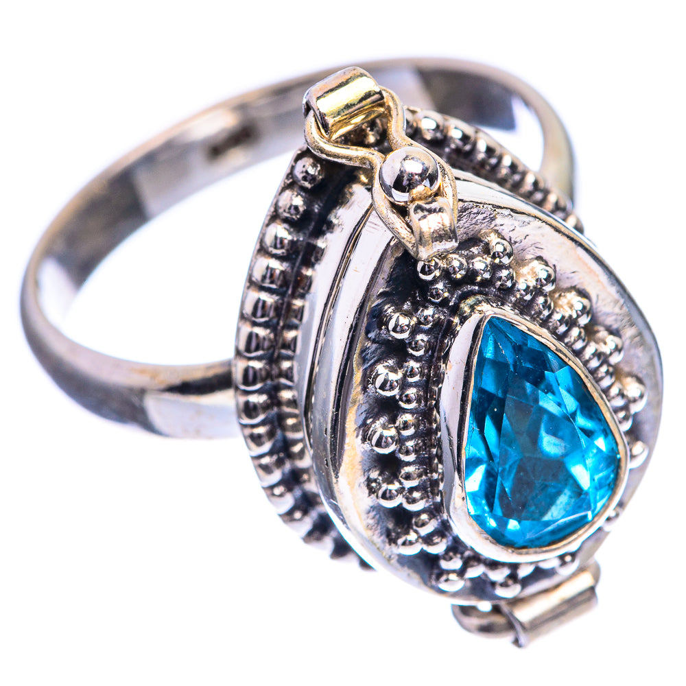 Poison Blue Topaz Ring Size 9.75 (925 Sterling Silver) R143092