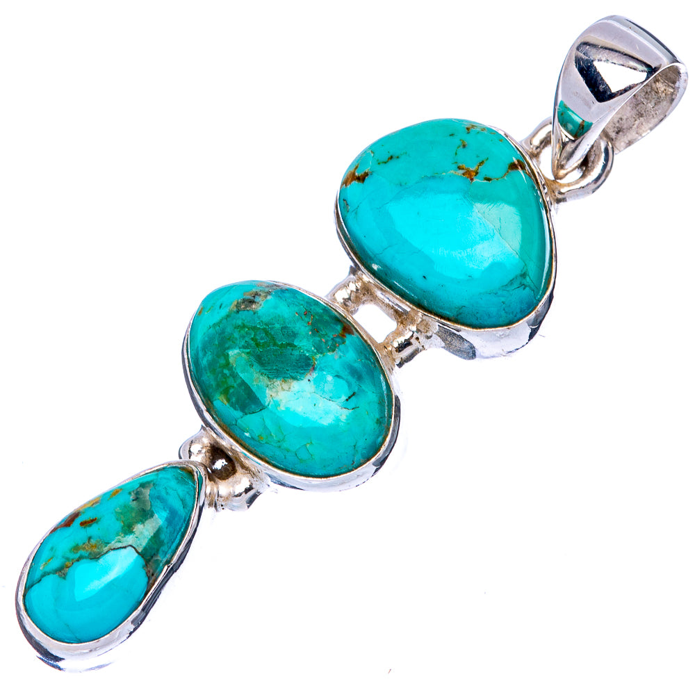Kingman Turquoise Pendant 1 5/8" (925 Sterling Silver) P42753
