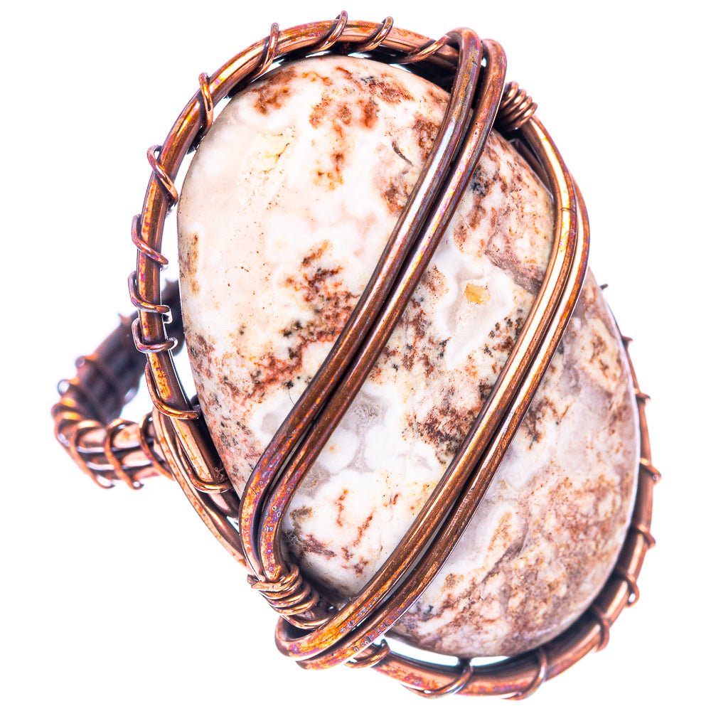 Rosetta Jasper Ring Size 6.75 (Oxidized Copper)