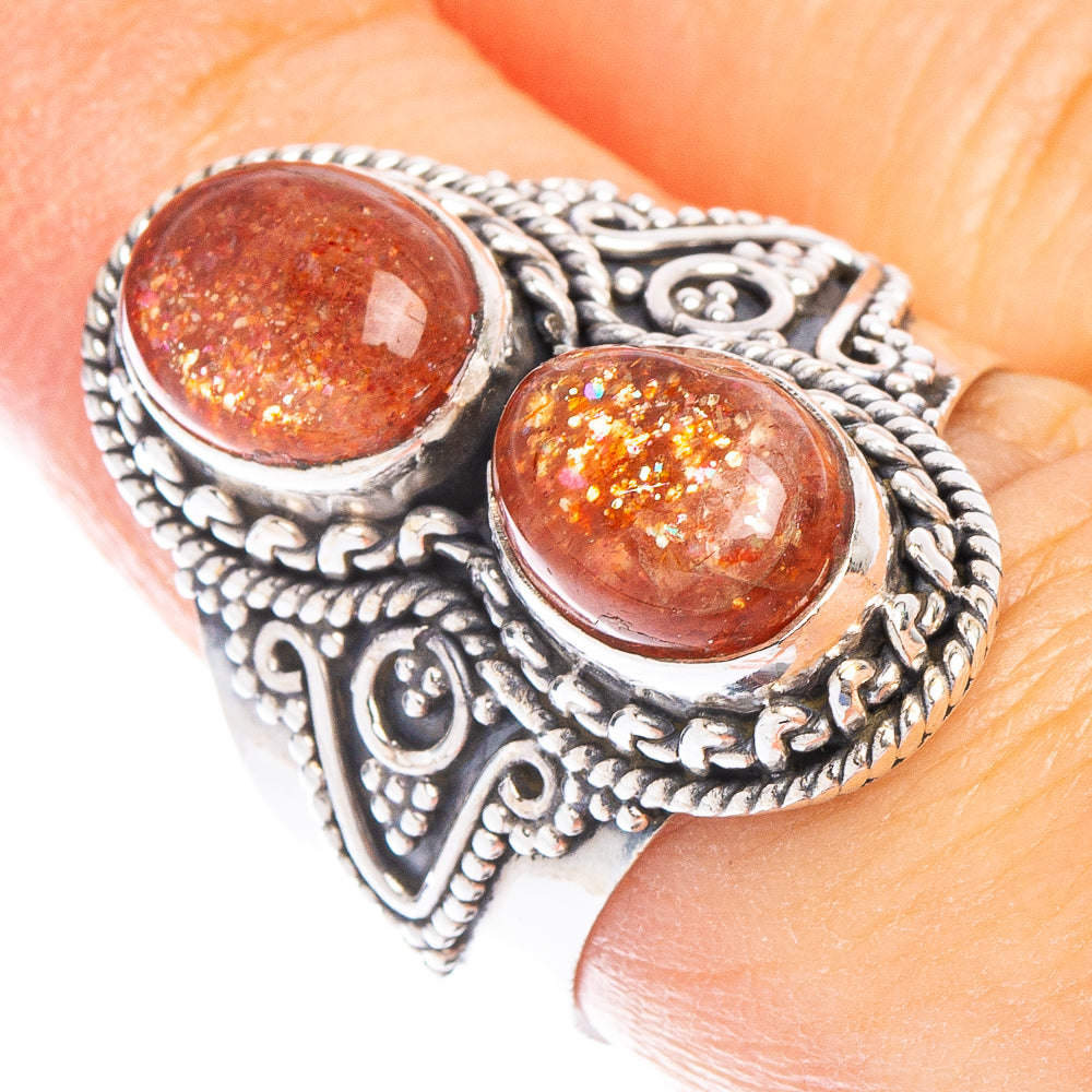 Sunstone Ring Size 7.5 (925 Sterling Silver) R6683