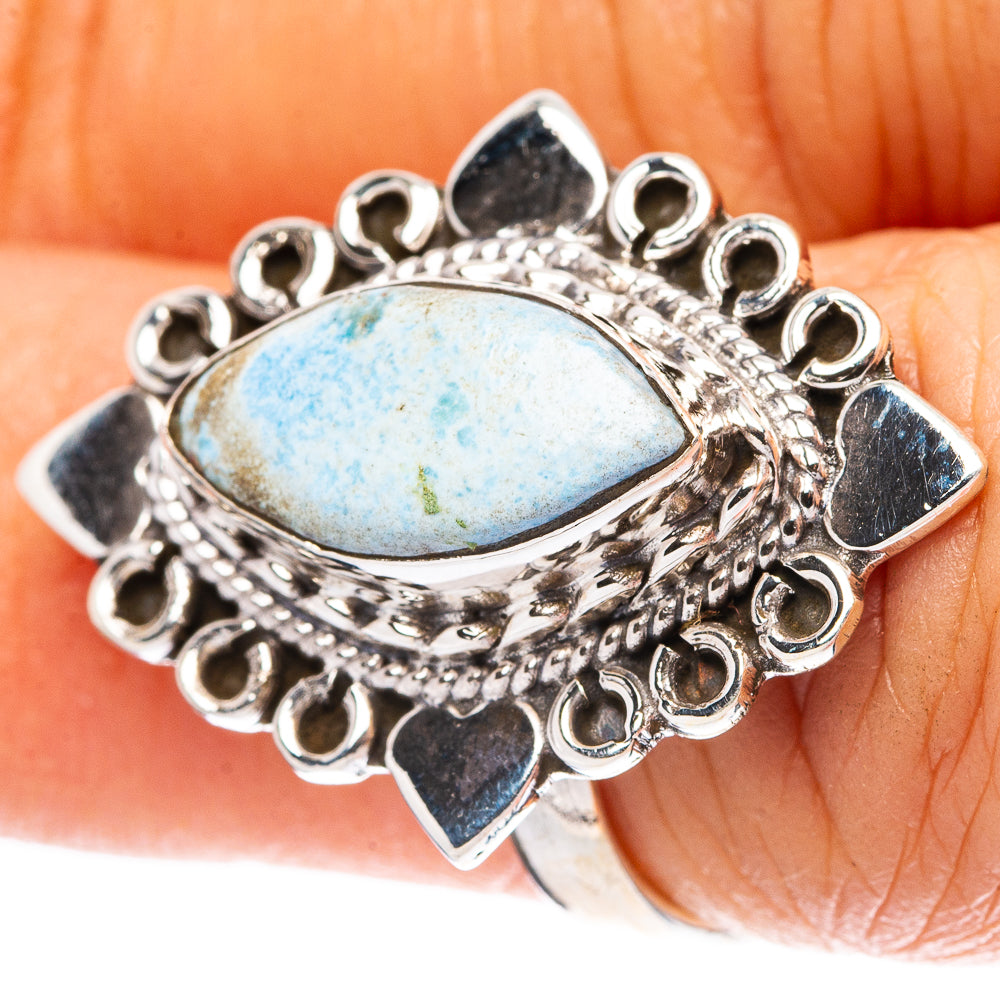 Rare Golden Hills Turquoise Ring Size 5.75 (925 Sterling Silver) R4253