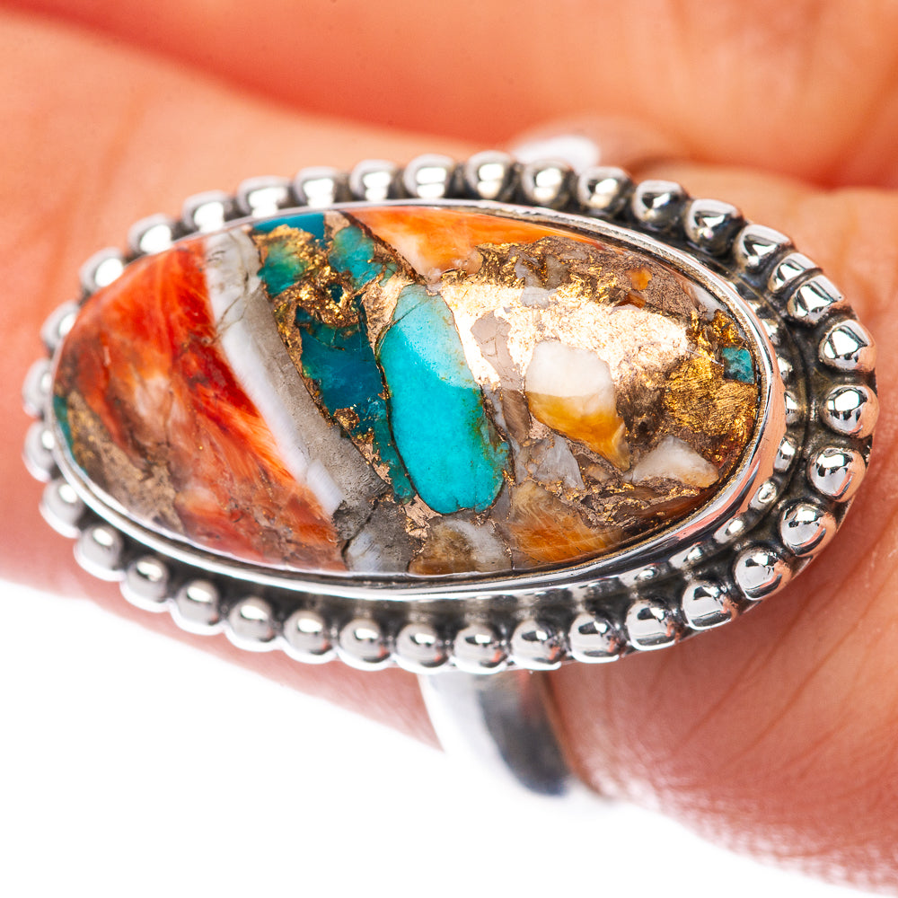 Spiny Oyster Turquoise Ring Size 6.75 (925 Sterling Silver) R145109
