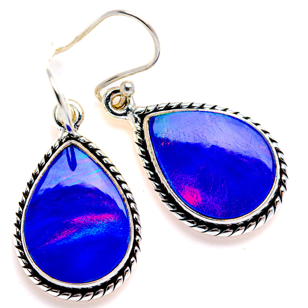 Aura Opal Earrings 1 3/8" (925 Sterling Silver) EARR432113