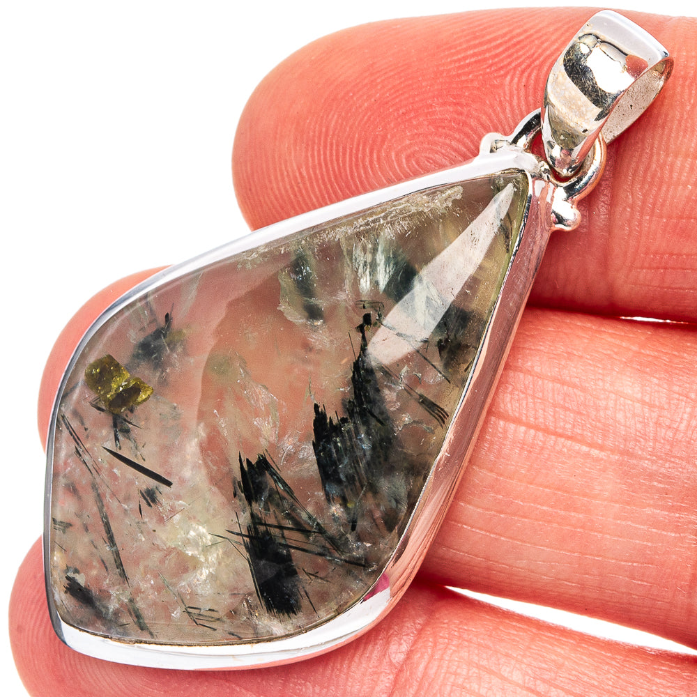 Prehnite Pendant 1 3/4" (.925 Sterling Silver)
