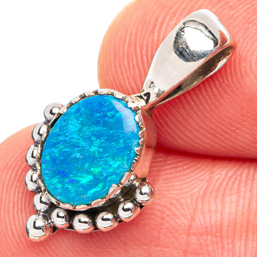 Rare Doublet Opal Pendant 7/8" (.925 Sterling Silver)