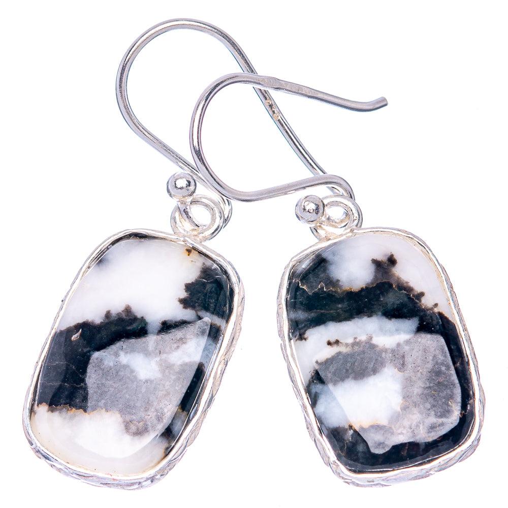 Pinolith Jasper Earrings 1 1/4" (925 Sterling Silver) E1281
