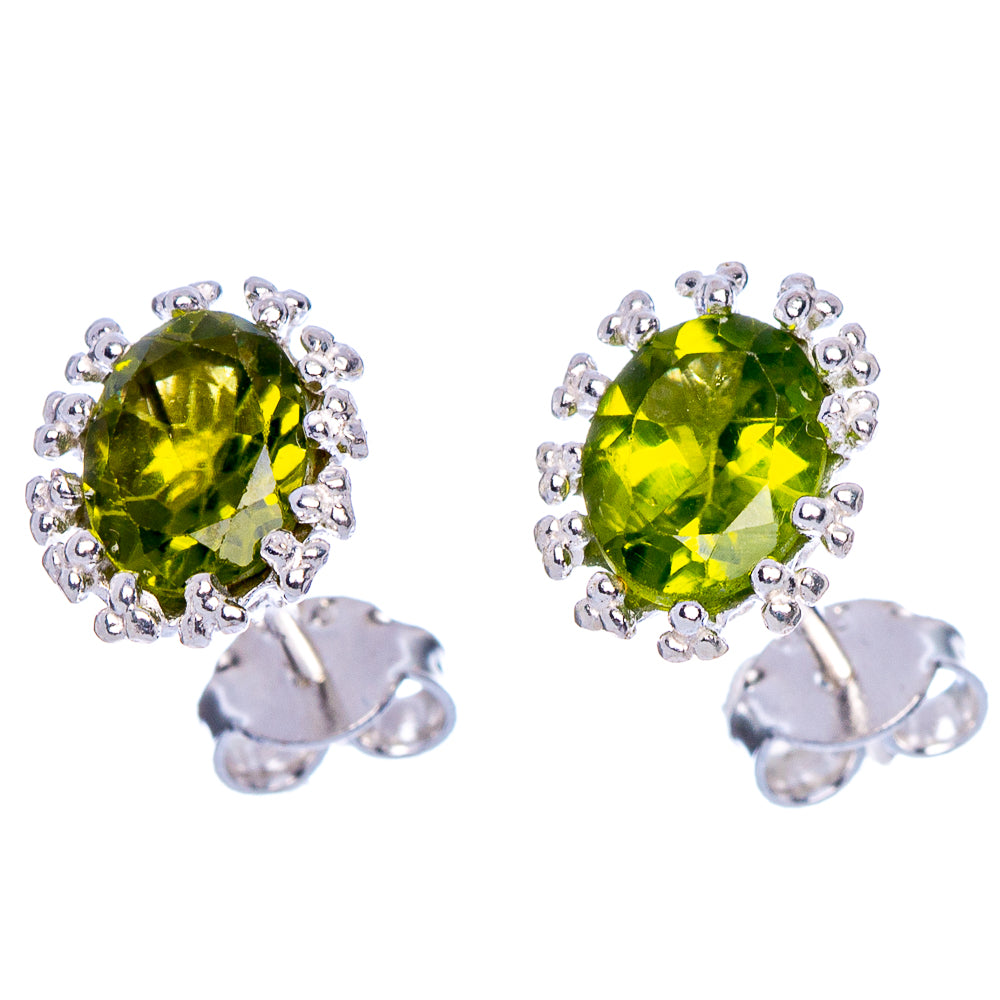 Peridot Dainty Earrings 3/8" (925 Sterling Silver) E433441