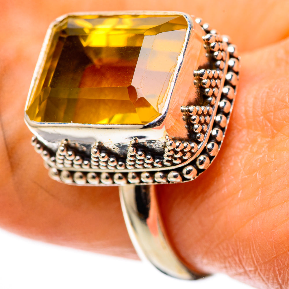 Faceted Citrine 925 Sterling Silver Ring Size 8.75 (925 Sterling Silver) RING139538