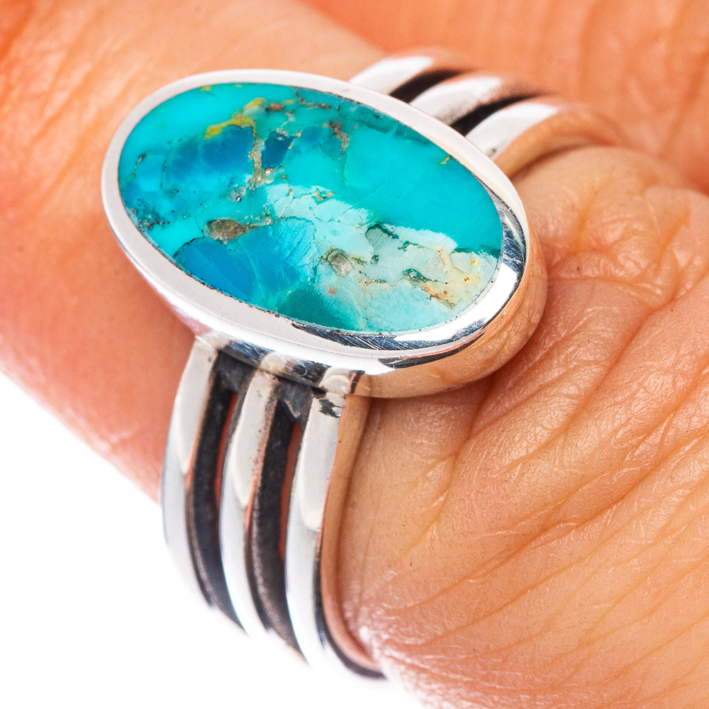 Rare Arizona Turquoise Ring Size 6.5 (925 Sterling Silver) R1578
