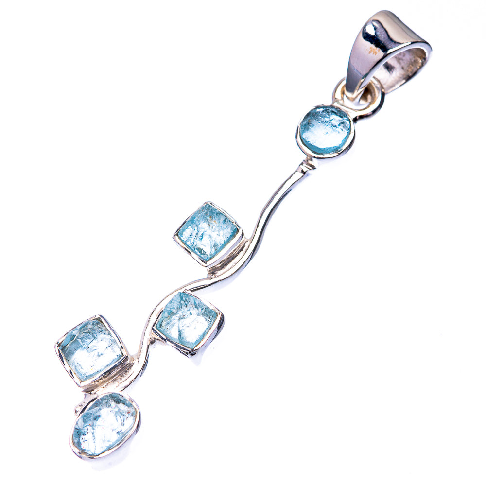 Premium Rough Aquamarine Pendant 1 3/4" (925 Sterling Silver) P38764