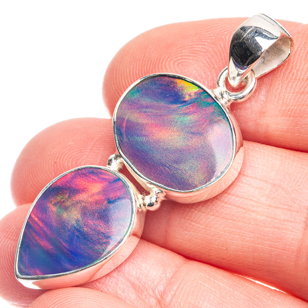 Aura Opal Pendant 1 5/8" (925 Sterling Silver) P39339